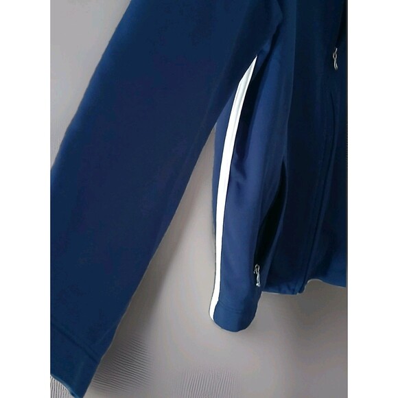 Lands' End Navy Track Jacket Sz 8-10 M Zip-Up Activewear Workout Performance - Picture 6 of 10